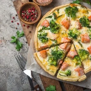 Salmon & Broccoli Quiche