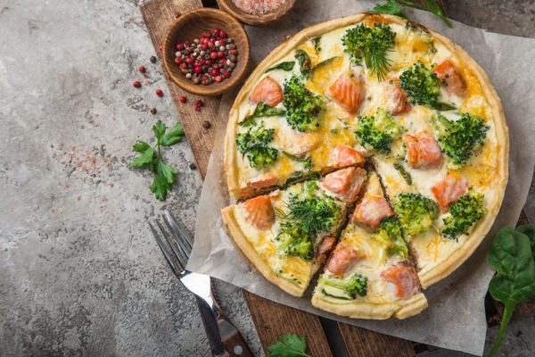 Salmon & Broccoli Quiche